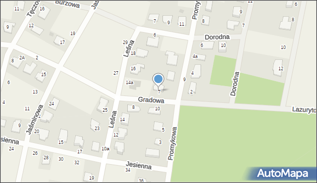 Łochowo, Gradowa, 7, mapa Łochowo