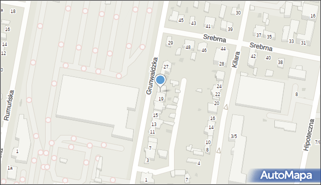 Łódź, Grunwaldzka, 21, mapa Łodzi