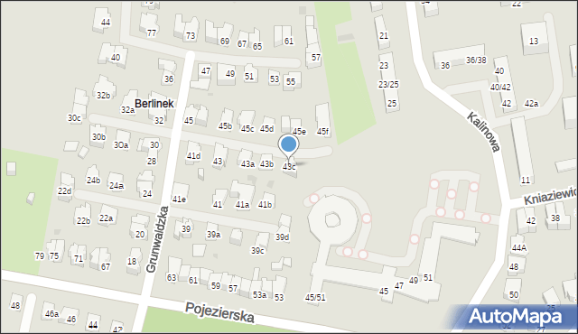 Łódź, Grunwaldzka, 43c, mapa Łodzi