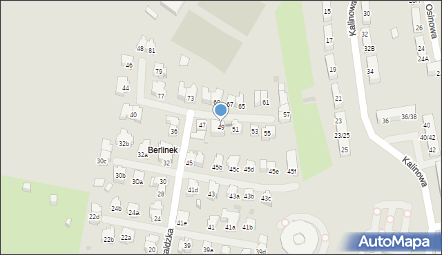 Łódź, Grunwaldzka, 49, mapa Łodzi