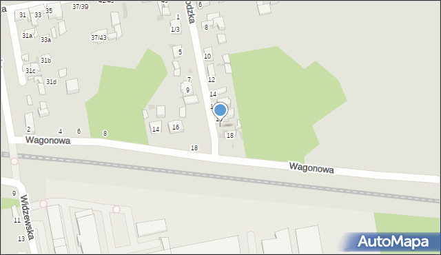 Łódź, Grodzka, 16a, mapa Łodzi