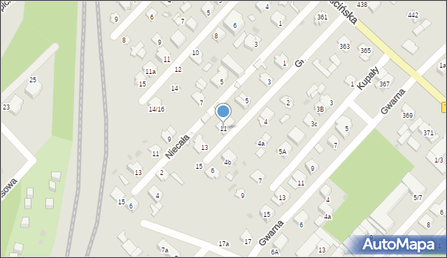 Łódź, Gromadzka, 11, mapa Łodzi