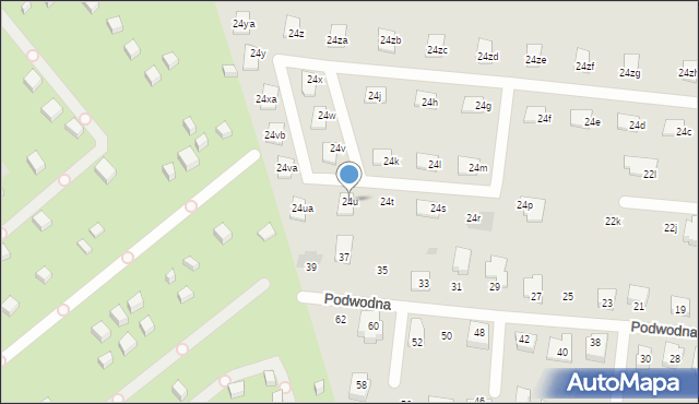 Łódź, Grabińska, 24u, mapa Łodzi