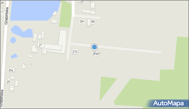 Łódź, Grabińska, 27m, mapa Łodzi