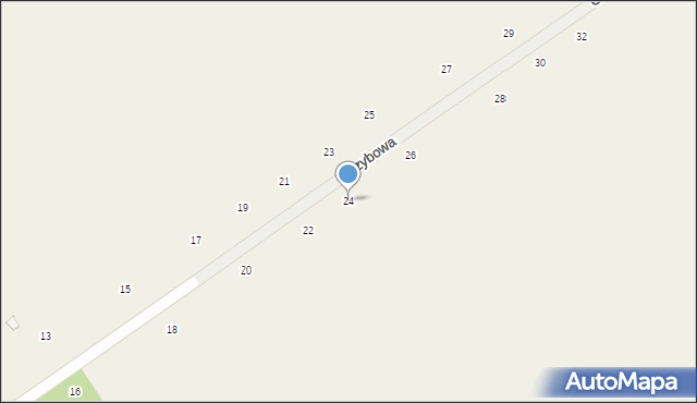 Łomazy, Grzybowa, 24, mapa Łomazy