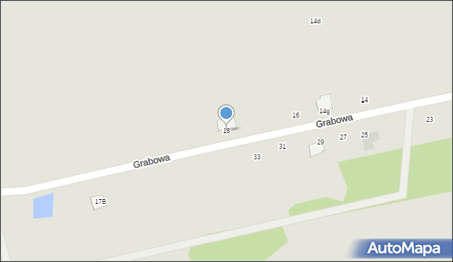 Łomża, Grabowa, 18, mapa Łomży