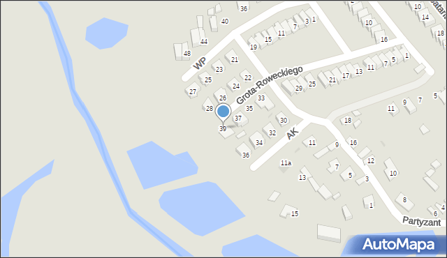 Lubaczów, Grota-Roweckiego Stefana, gen., 39, mapa Lubaczów