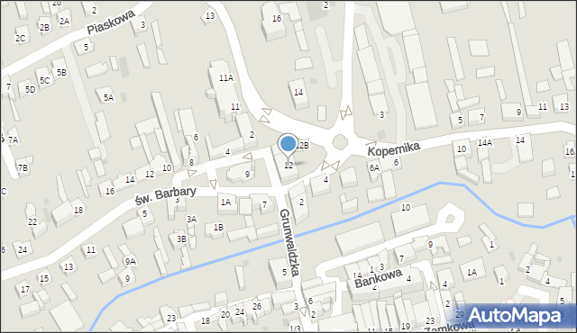 Lubawa, Grunwaldzka, 12, mapa Lubawa