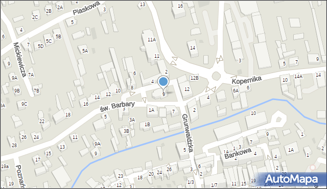 Lubawa, Grunwaldzka, 9, mapa Lubawa