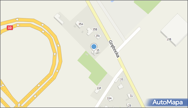 Lubicz Dolny, Grębocka, 35d, mapa Lubicz Dolny