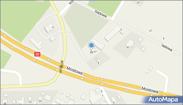 Lubicz Dolny, Grębocka, 8A, mapa Lubicz Dolny