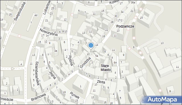 Lublin, Grodzka, 12, mapa Lublina