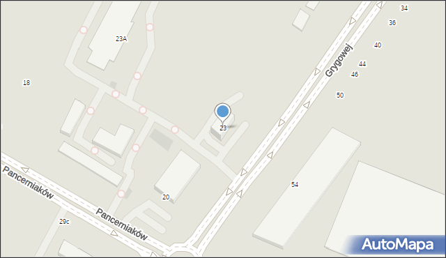 Lublin, Grygowej Antoniny, 23, mapa Lublina