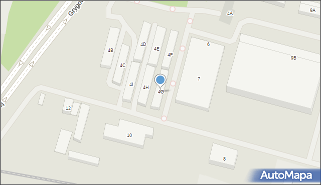 Lublin, Grygowej Antoniny, 4G, mapa Lublina