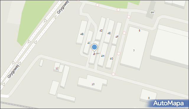 Lublin, Grygowej Antoniny, 4I, mapa Lublina