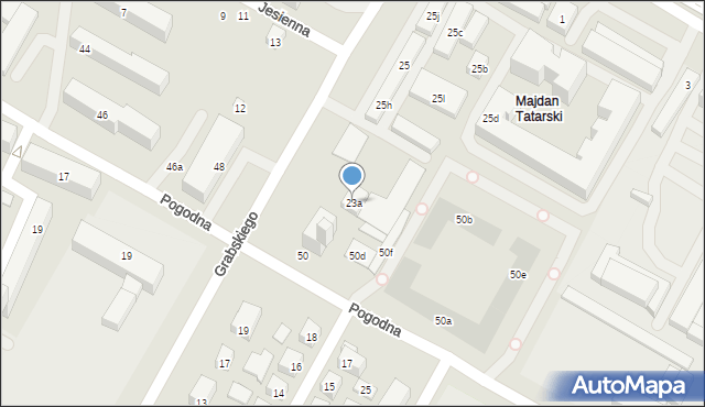 Lublin, Grabskiego Władysława, 23a, mapa Lublina