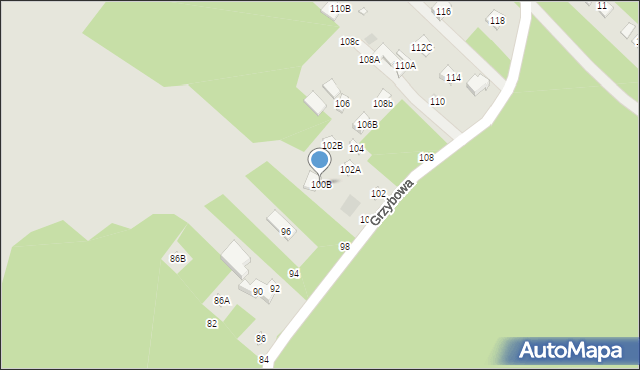 Lublin, Grzybowa, 100B, mapa Lublina