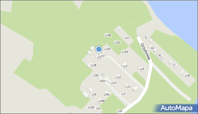 Lublin, Grzybowa, 112, mapa Lublina