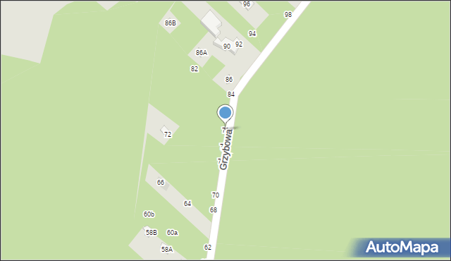 Lublin, Grzybowa, 78, mapa Lublina