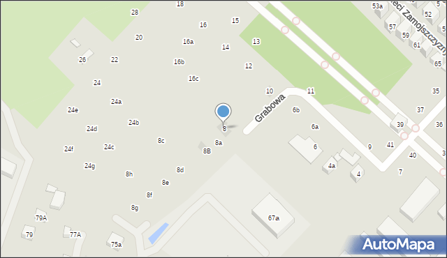 Lublin, Grabowa, 8, mapa Lublina