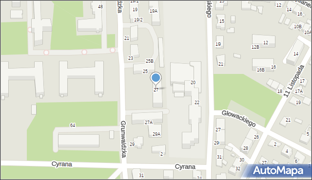 Lubliniec, Grunwaldzka, 27, mapa Lubliniec