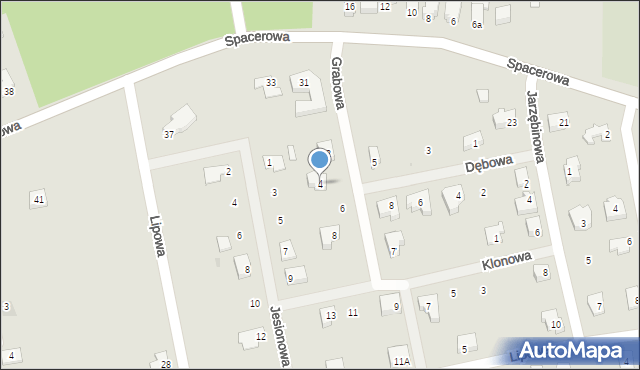 Lubniewice, Grabowa, 4, mapa Lubniewice