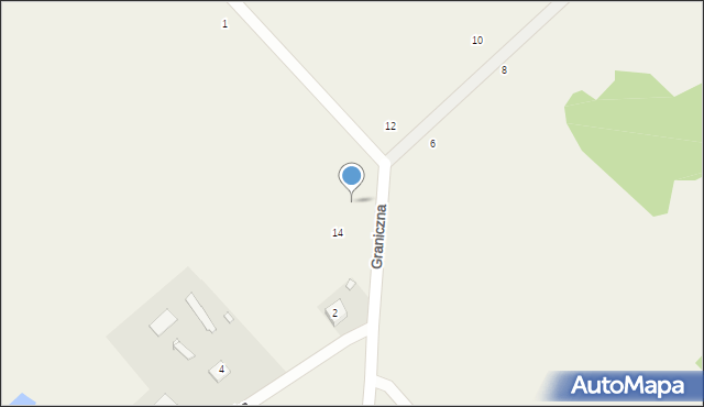 Ludwików, Graniczna, 14a, mapa Ludwików