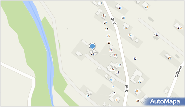 Ludźmierz, Grel, 15, mapa Ludźmierz