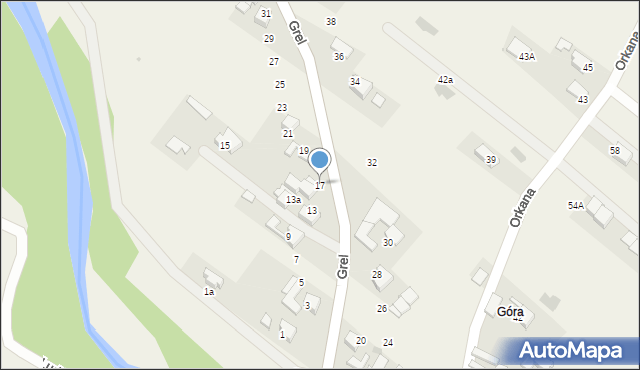 Ludźmierz, Grel, 17, mapa Ludźmierz