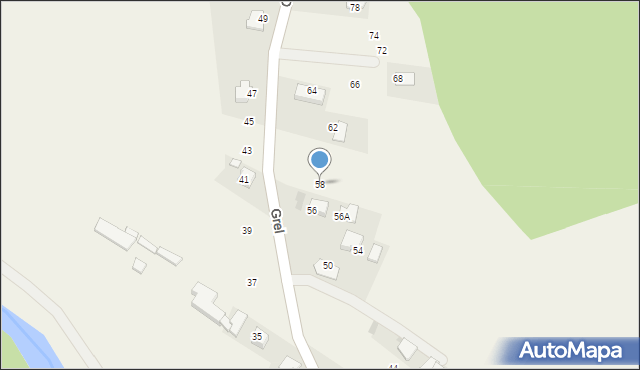 Ludźmierz, Grel, 58, mapa Ludźmierz