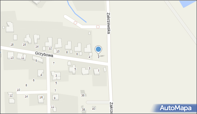 Lusowo, Grzybowa, 2, mapa Lusowo