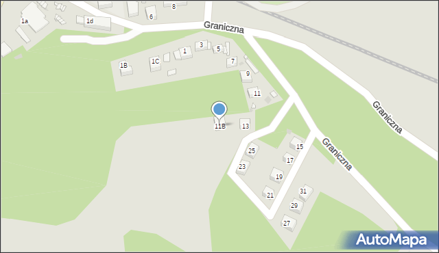 Lwówek Śląski, Graniczna, 11B, mapa Lwówek Śląski