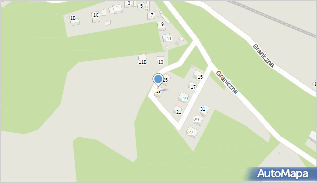 Lwówek Śląski, Graniczna, 23, mapa Lwówek Śląski
