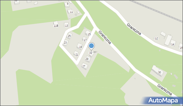 Lwówek Śląski, Graniczna, 31, mapa Lwówek Śląski