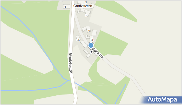 Maciejowice, Grodziszcze, 8, mapa Maciejowice