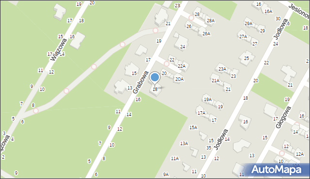Magdalenka, Grabowa, 18, mapa Magdalenka