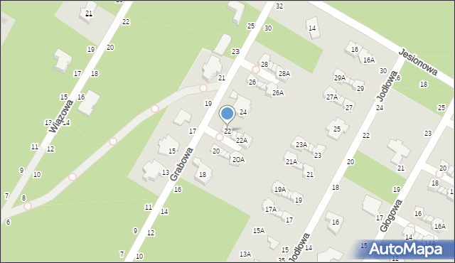 Magdalenka, Grabowa, 22, mapa Magdalenka