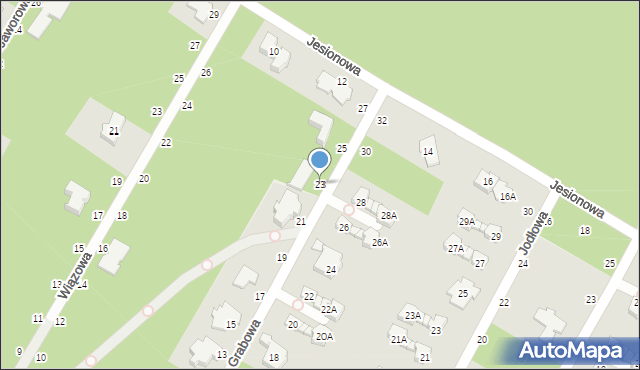 Magdalenka, Grabowa, 23, mapa Magdalenka