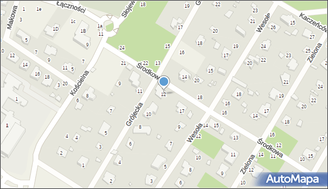 Magdalenka, Grójecka, 12, mapa Magdalenka