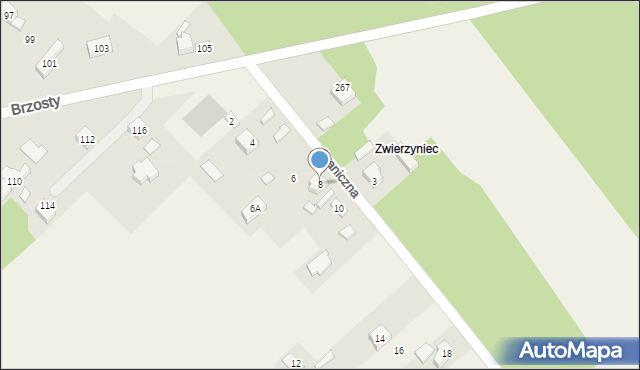 Maków, Graniczna, 8, mapa Maków