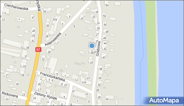 Maków Mazowiecki, Grabowa, 19, mapa Maków Mazowiecki