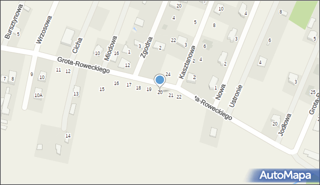 Makowiec, Grota-Roweckiego Stefana, gen., 20, mapa Makowiec