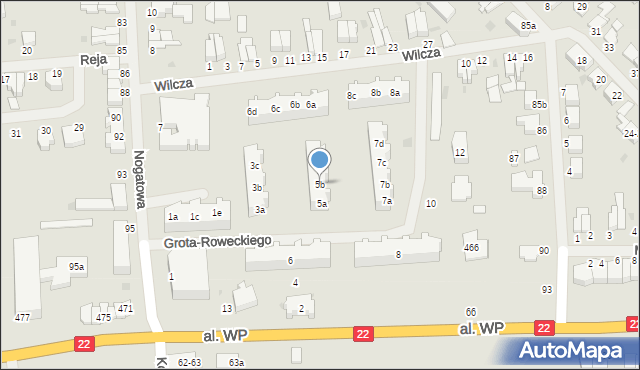 Malbork, Grota-Roweckiego Stefana, gen., 5b, mapa Malborka