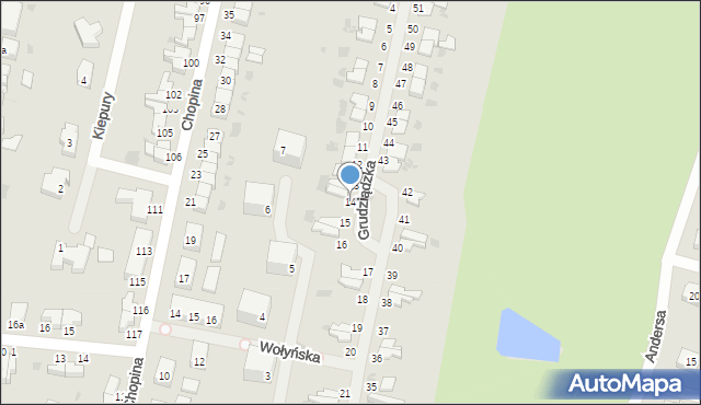 Malbork, Grudziądzka, 14, mapa Malborka