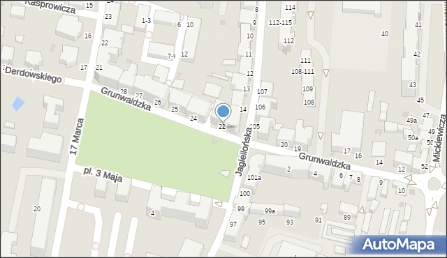 Malbork, Grunwaldzka, 22-23, mapa Malborka