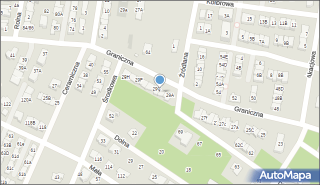 Marki, Graniczna, 29B, mapa Marki