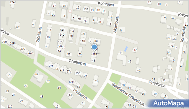 Marki, Graniczna, 48B, mapa Marki