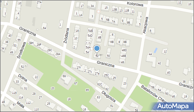 Marki, Graniczna, 52, mapa Marki