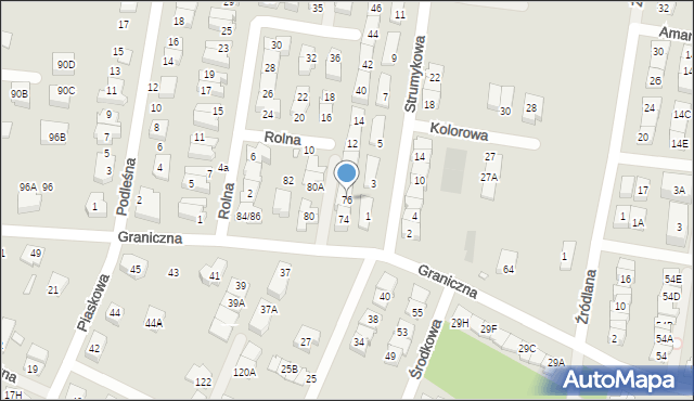 Marki, Graniczna, 76, mapa Marki