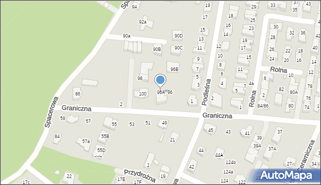 Marki, Graniczna, 96A, mapa Marki